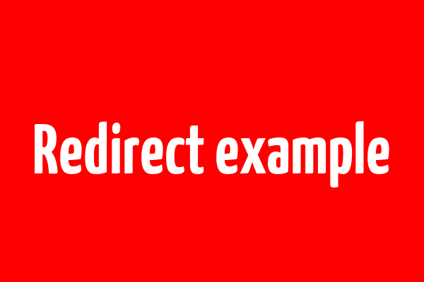 Test redirect